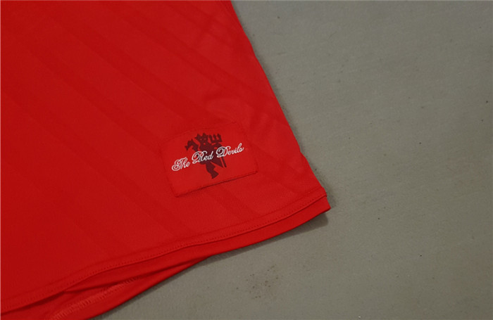 with Front Lettering Retro Jersey 2007-2008 Long Sleeve Manchester United Home Soccer Jersey