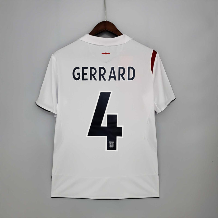 Retro Jersey 2006 World Cup England GERRARD 4 Home Soccer Jersey