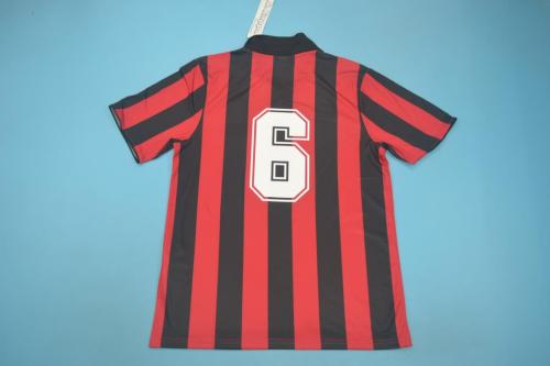 Retro Jersey 1988-1989 AC Milan 6 Home Soccer Jersey