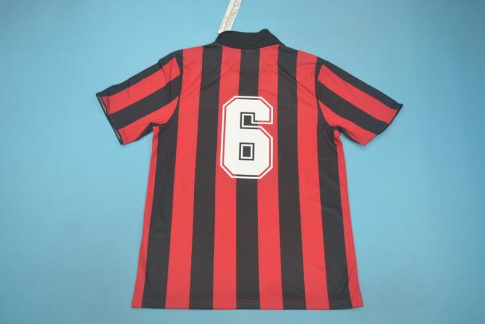 Retro Jersey 1988-1989 AC Milan 6 Home Soccer Jersey