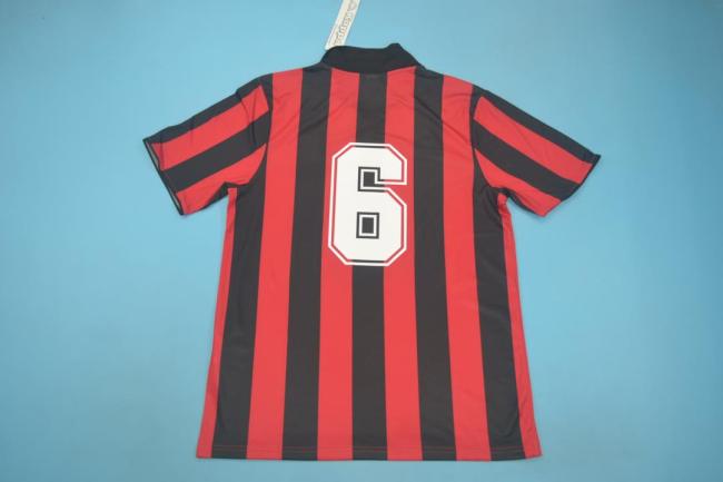 Retro Jersey 1988-1989 AC Milan 6 Home Soccer Jersey