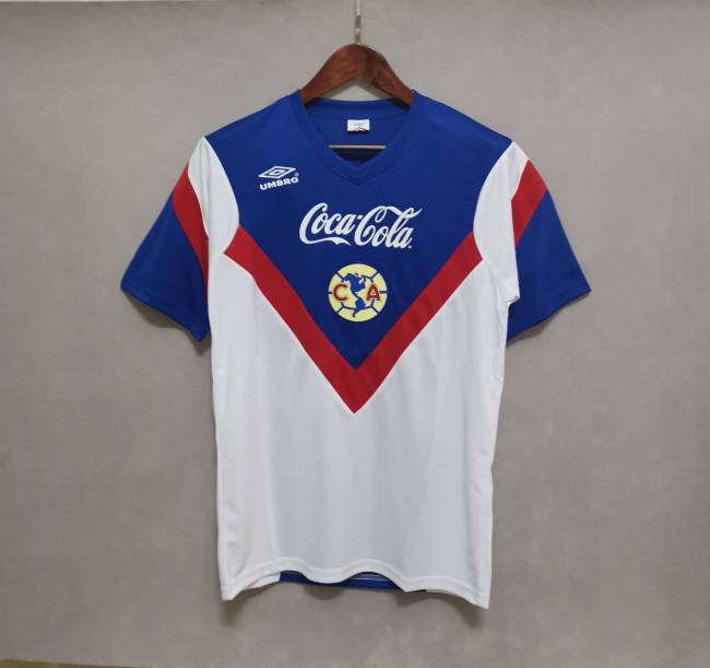 Retro Jersey 1988-1989 Club America Away White Soccer Jersey