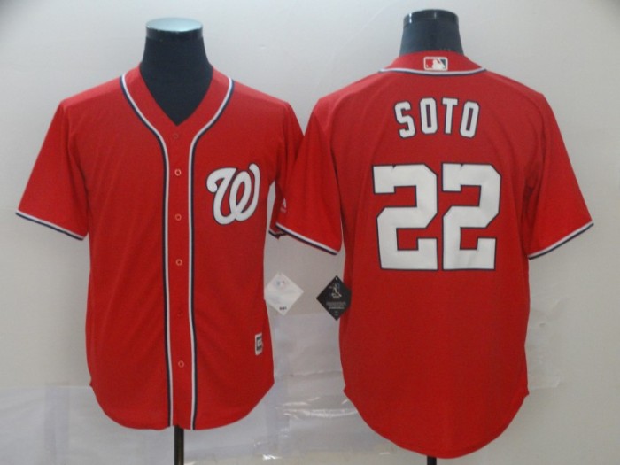 Washington Nationals 22 SOTO Red MLB Jersey