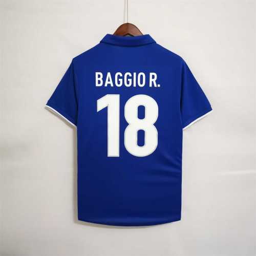 Retro Jersey 1998 Italy BAGGIO R. 18 Home Soccer Jersey Vintage Football Shirt