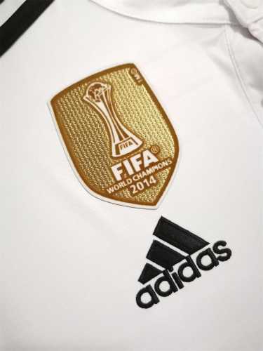 with Gold FFA+UCL Patch Long Sleeve Retro Jersey 2014-2015 Real Madrid Home Soccer Jersey