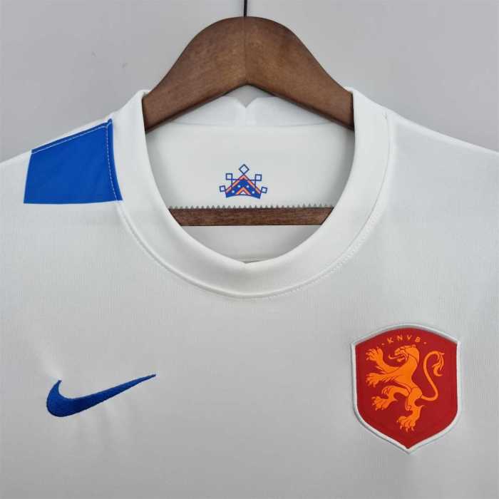 Fans Version 2022 World Cup Netherlands Away White Soccer Jersey
