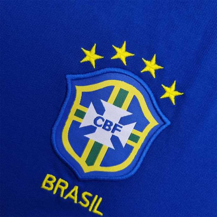 Retro Jersey 1998 Brazil Away Blue Soccer Jersey Vintage Brasil Football Shirt