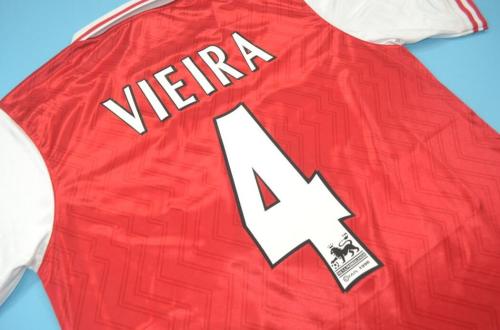 Retro Jersey 1996-1998 Arsenal 4 VIEIRA Home Soccer Jersey Vintage Football Shirt