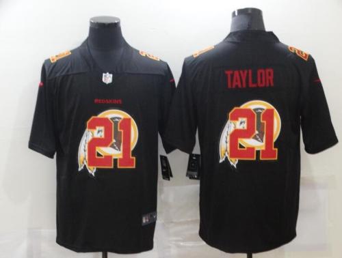 Washington Redskins 21 TAYLOR Black Shadow Logo Limited Jersey