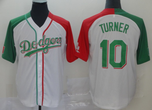 2019 Los Angeles Dodgers #10 TURNER WhiteMLB Jersey