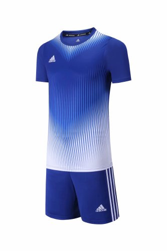 #816 Blue/White Soccer Training Uniform Jersey and Shorts