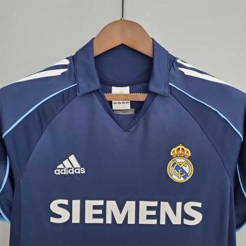 Retro Jersey 2005-2006 Real Madrid Away Dark Blue Soccer Jersey Vintage Football Shirt