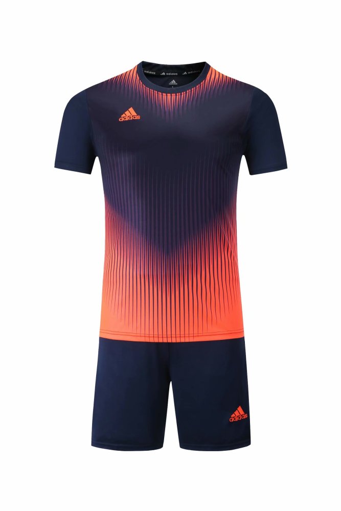 #816 Black/Orange Soccer Training Uniform Jersey and Shorts