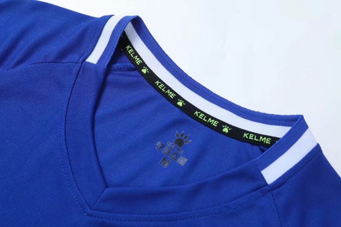 #603 Blue Soccer Training Uniform Blank Jersey and Shorts