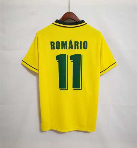 Retro Jersey 1994 Brazil Romário 11 Home Soccer Jersey Vintage Football Shirt
