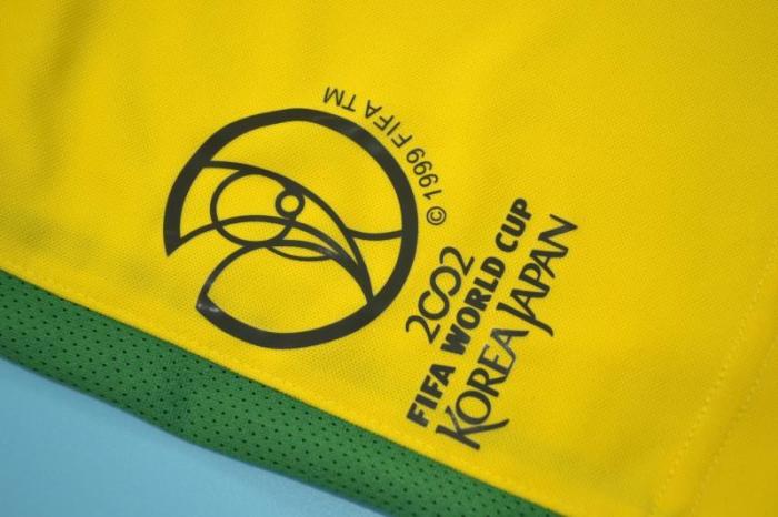 Retro Jersey 2002 Brazil RIVALDO 10 Home Soccer Jersey