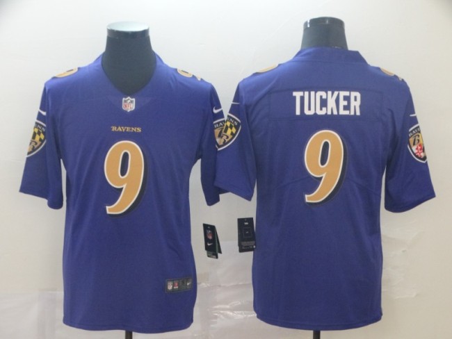 Baltimore Ravens 9 Justin Tucker Purple Color Rush Limited Jersey