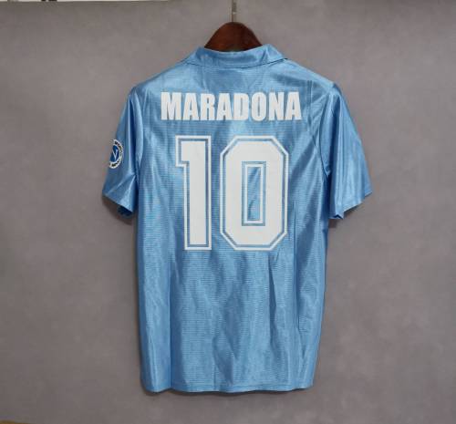 Retro Jersey 1990-1991 Calcio Napoli 10 MARADONA Home Soccer Jersey