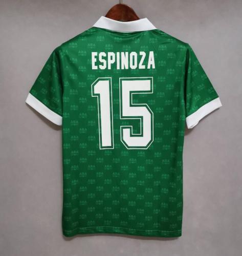 Retro Jersey 1995 Mexico Home Green ESPINOZA 15 Soccer Jersey