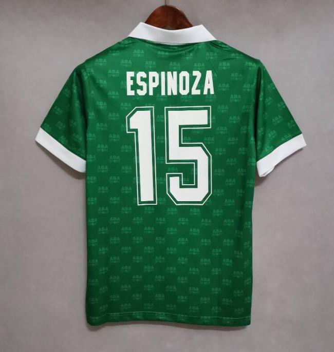 Retro Jersey 1995 Mexico Home Green ESPINOZA 15 Soccer Jersey