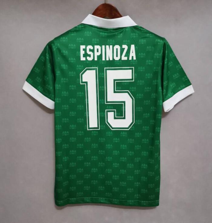 Retro Jersey 1995 Mexico Home Green ESPINOZA 15 Soccer Jersey