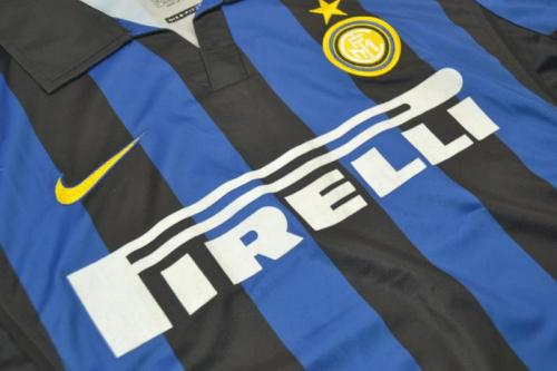 with Serie A Patch Long Sleeve Retro Jersey 1998-1999 Inter Milan Home Soccer Jersey