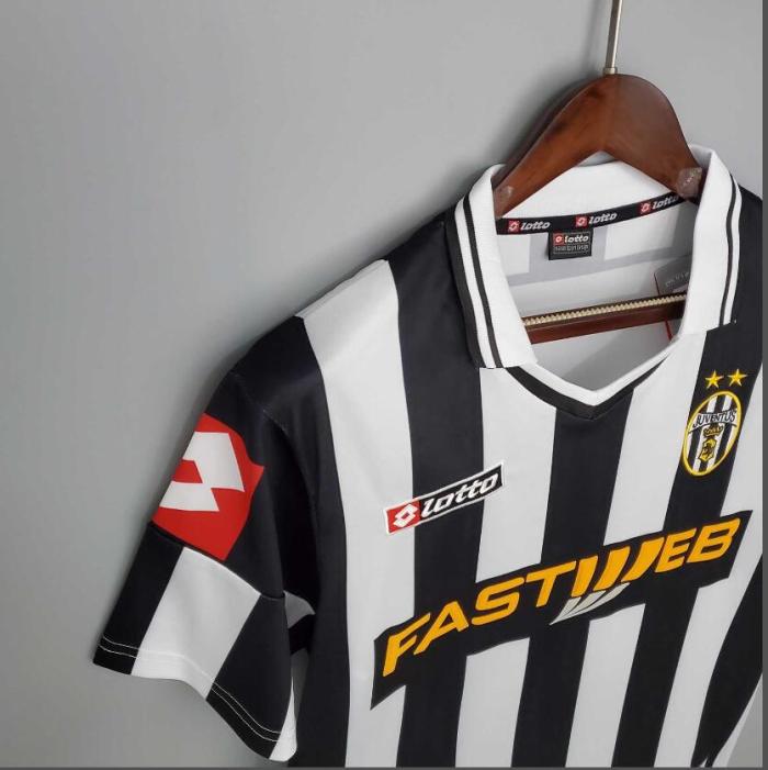 Retro Jersey 2001-2002 Juventus Home White/Black Soccer Jersey Vintage Football Shirt