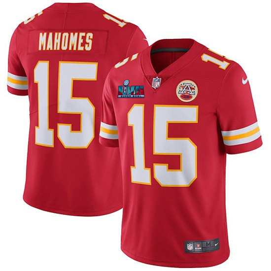 Chiefs 15 Patrick Mahomes Red 2023 Super Bowl LVII Vapor Limited Jersey