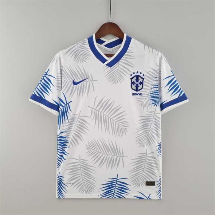 Retro Jersey 2022-2023 Brazil Classic Version White Soccer Jersey Brasil Football Shirt