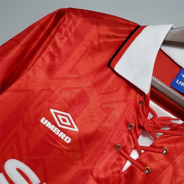 Retro Jersey 1993-1994 Manchester United Home Soccer Jersey Vintage Football Shirt