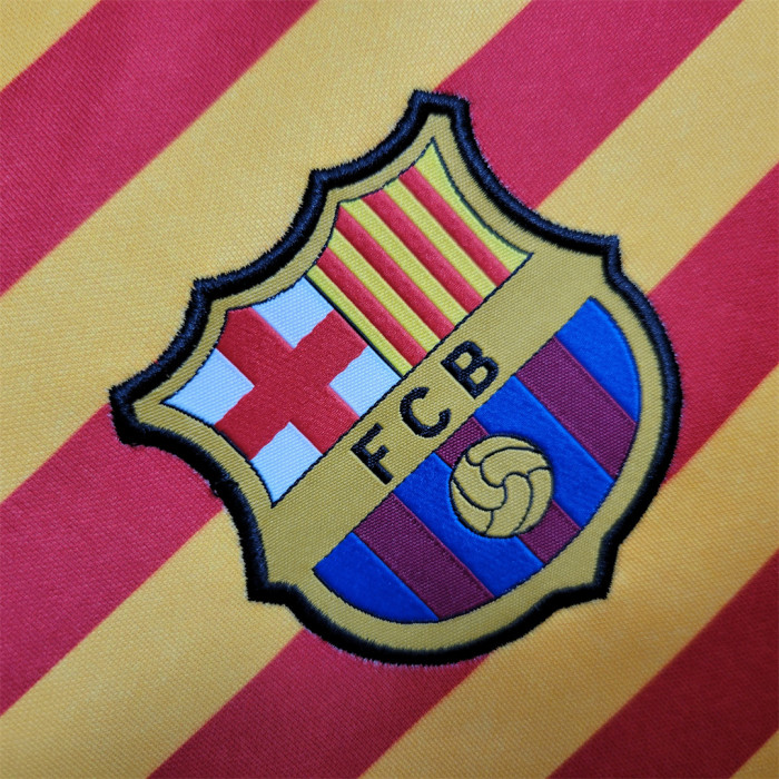 Fans Version 2022-2023 Barcelona 4th Away Yellow Soccer Jersey