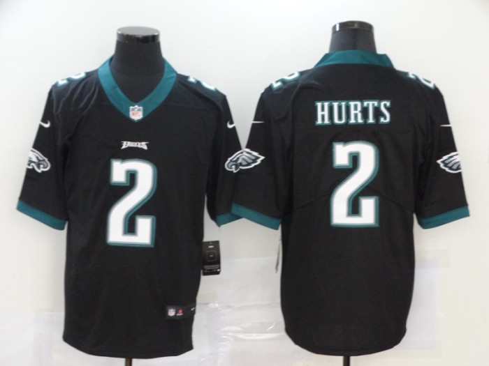 Philadelphia Eagles 2 Jalen Hurts Black 2020 NFL Draft First Round Pick Vapor Untouchable Limited Jersey