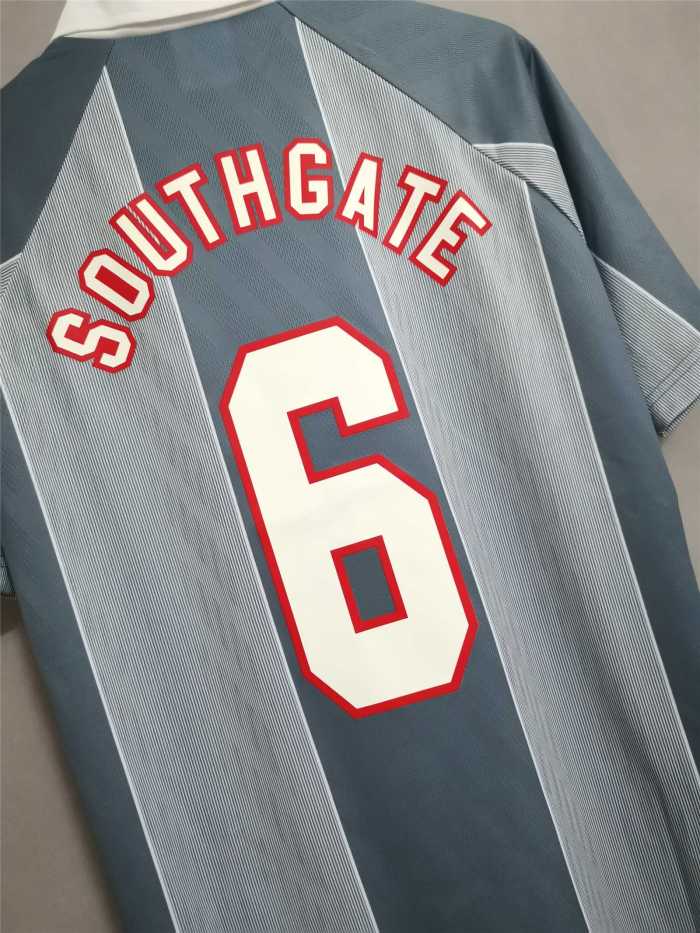 Retro Jersey 1996 England SOUTHGATE 6 Away Grey Soccer Jersey