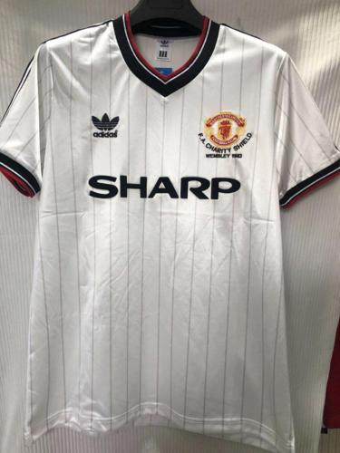 Retro Jersey 1983 Manchester United FA Cup Final White Soccer Jersey Vintage Football Shirt