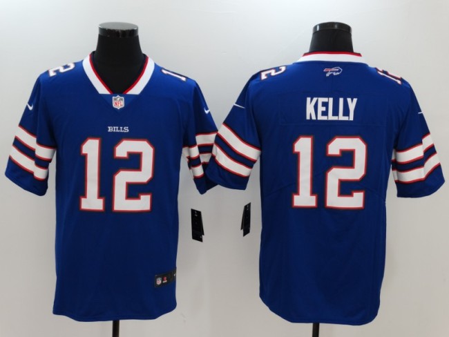 Buffalo Bills 12 KELLY Blue Vapor Untouchable Limited Jersey