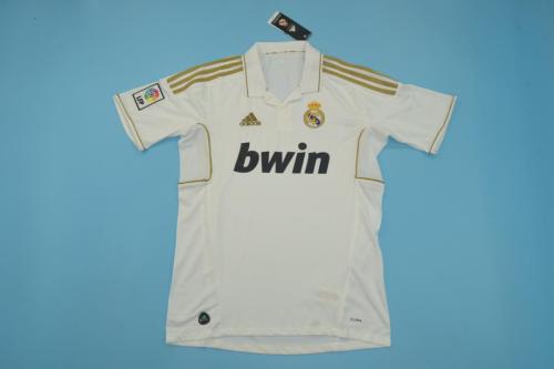 with LFP Patch Retro Jersey 2011-2012 Real Madrid Home Soccer Jersey Vintage Football Shirt