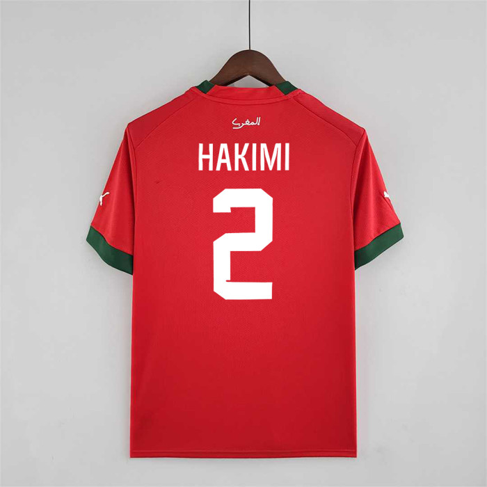 Retro Jersey 2022 Morocco 2 HAKIMI Home Soccer Jersey Vintage Football Shirt
