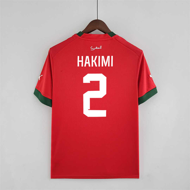 Retro Jersey 2022 Morocco 2 HAKIMI Home Soccer Jersey Vintage Football Shirt