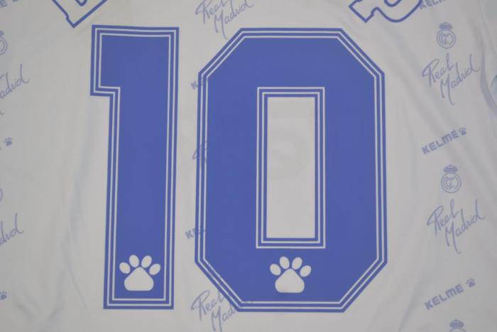 with LFP Patch Retro Jersey 1994-1996 Real Madrid 10 LAUDRUP Home Soccer Jersey