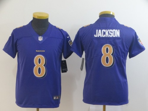 Baltimore Ravens 8 Lamar Jackson Purple Youth Vapor Untouchable Limited Jersey