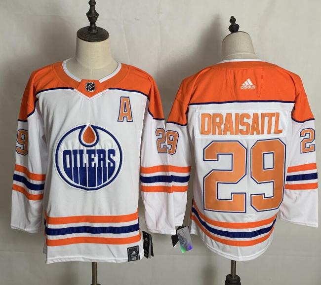 2020 Edmonton Oilers 29 Draisaitl White NHL Jersey