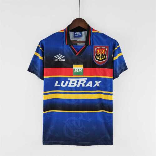 Retro Jersey 1995-1996 Flamengo Third Away Blue Soccer Jersey Vintage Football Shirt