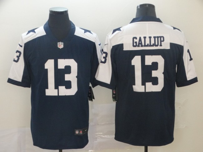 Dallas Cowboys 13 Michael Gallup Navy Throwback Vapor Untouchable Limited Jersey