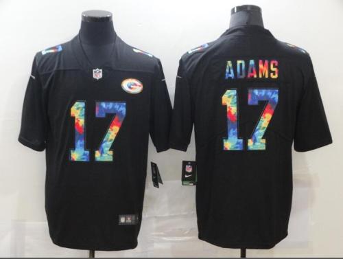 Packers 17 Davante Adams Black Vapor Untouchable Rainbow Limited Jersey