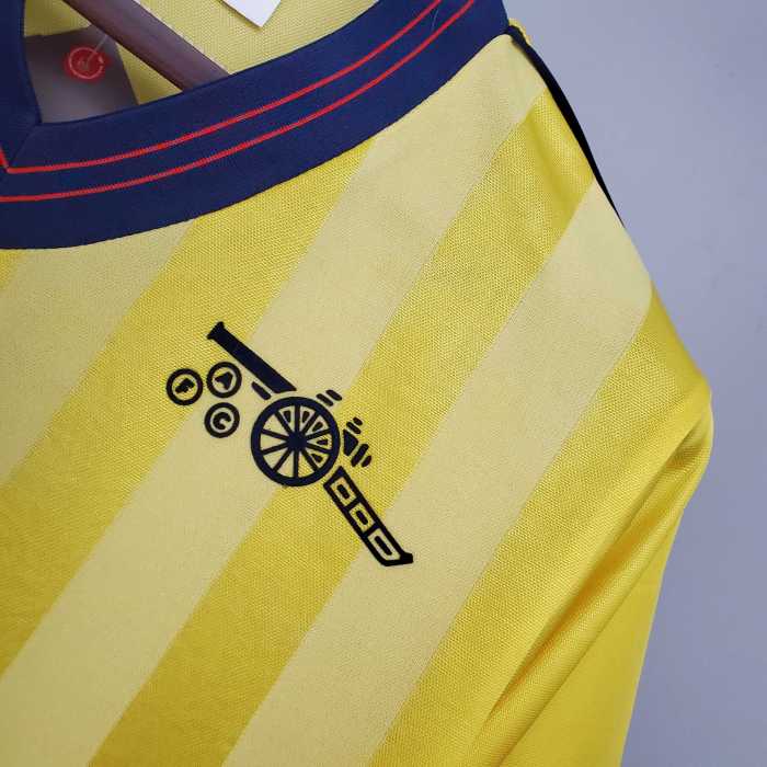 Retro Jersey 1983-1986 Arsenal Away Yellow Soccer Jersey