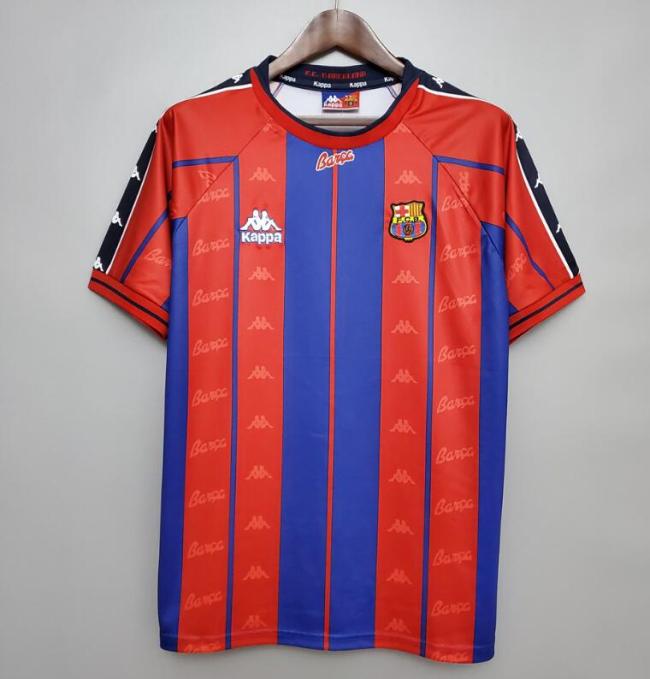 Retro Jersey 1997-1998 Barcelona Home Soccer Jersey Vintage Football Shirt
