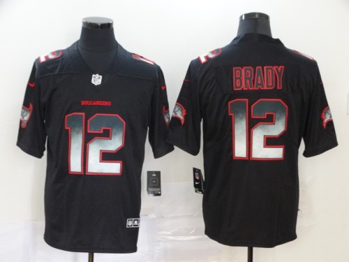 Tampa Bay Buccaneers 12 TOM BRADY Black/Red NFL Jersey