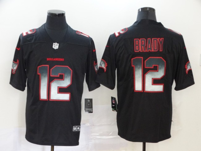 Tampa Bay Buccaneers 12 TOM BRADY Black/Red NFL Jersey
