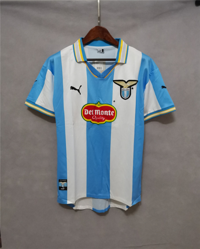 with Patch Retro Jersey 1999-2000 Lazio 13 NESTA Home Soccer Jersey Vintage Football Shirt