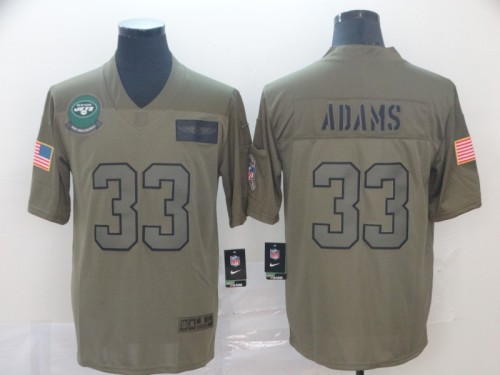 New York Jets 33 Jamal Adams 2019 Olive Salute To Service Limited Jersey